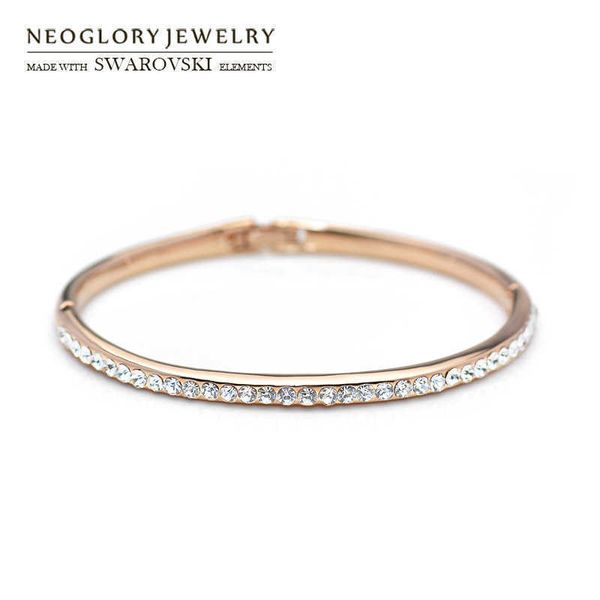 neoglory austria rhinestone bangle rose gold color classic round beads shining bracelet for women trendy daily party gift q0717, Black
neoglory austria rhinestone bangle rose gold color classic round beads shining bracelet for women trendy daily party gift q0717, Black