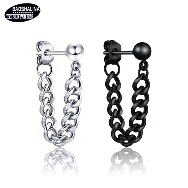 studs earrings posalina black silver stainless steel small ball titanium chain, Golden;silver
studs earrings posalina black silver stainless steel small ball titanium chain, Golden;silver