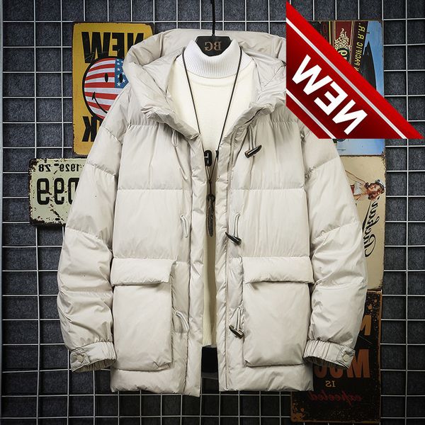 winter men's warm white duck down jacket zipper/button hooded parka loose casual thicken outwear snow coat oversize m-5xl, Black
winter men's warm white duck down jacket zipper/button hooded parka loose casual thicken outwear snow coat oversize m-5xl, Black