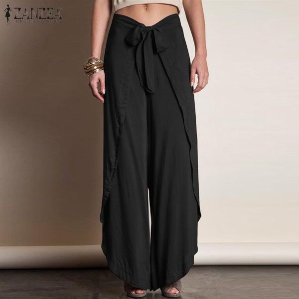 women's pants & capris fashion zanzea women wide leg solid high waist palazzo casual lace up trousers vintage pantalon plus size loose, Black;white
women's pants & capris fashion zanzea women wide leg solid high waist palazzo casual lace up trousers vintage pantalon plus size loose, Black;white