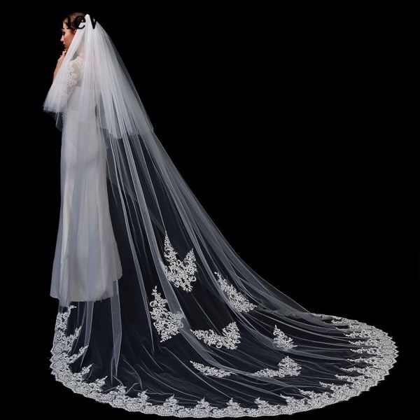 bridal veils janevini elegant long wedding ivory two layer cathedral lace edge veil with comb applique tulle accessories, Black
bridal veils janevini elegant long wedding ivory two layer cathedral lace edge veil with comb applique tulle accessories, Black