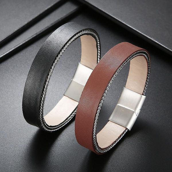 charm bracelets haoyi pure color simple cowhide stainless steel men's bracelet punk brushed bangles jewelry wristband, Golden;silver
charm bracelets haoyi pure color simple cowhide stainless steel men's bracelet punk brushed bangles jewelry wristband, Golden;silver