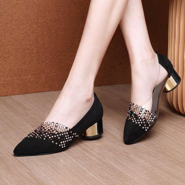 dress shoes spring women heels single lady mesh gauze round heel pumps mid-heel zapatos de mujer, Black
dress shoes spring women heels single lady mesh gauze round heel pumps mid-heel zapatos de mujer, Black