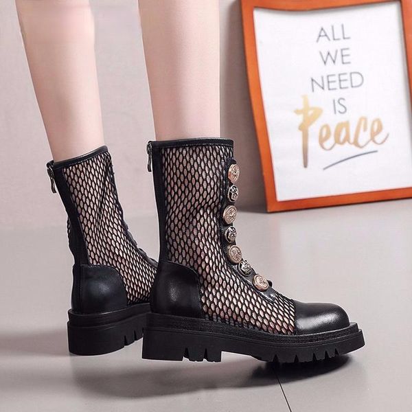 fashion summer women boots hollow out breathable mesh sandals zippers women's shoes soft bottom size 35-40, Black
fashion summer women boots hollow out breathable mesh sandals zippers women's shoes soft bottom size 35-40, Black