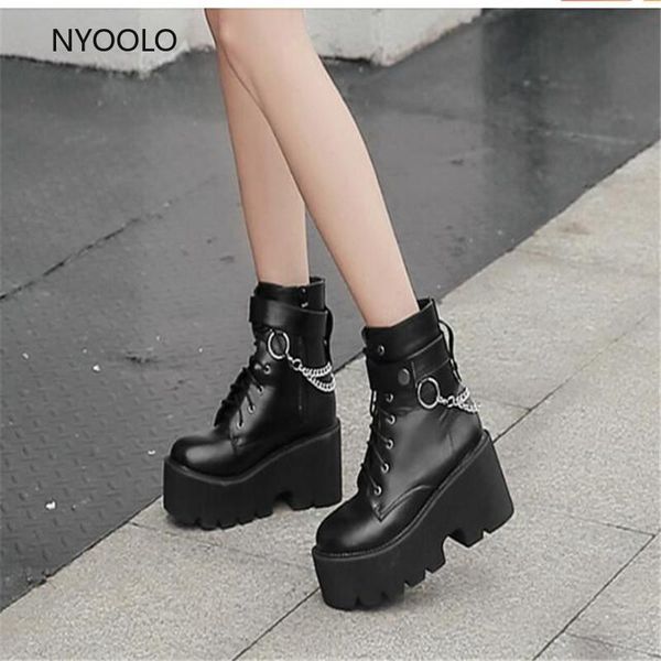 boots nyoolo chain women leather autumn block heel gothic black punk style platform shoes female footwear high quality
boots nyoolo chain women leather autumn block heel gothic black punk style platform shoes female footwear high quality
