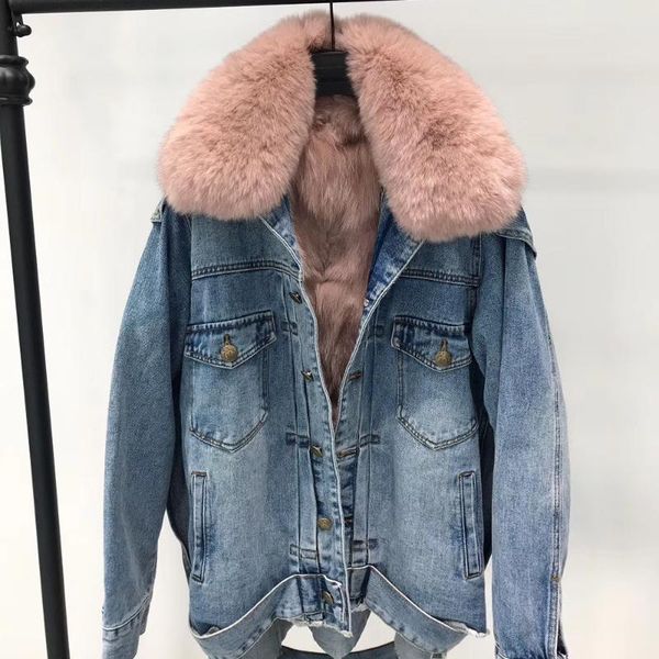 women's fur & faux parka real coat women plus size denim jacket with lining collar 2021 fashion luxury casual overcoat, Black
women's fur & faux parka real coat women plus size denim jacket with lining collar 2021 fashion luxury casual overcoat, Black