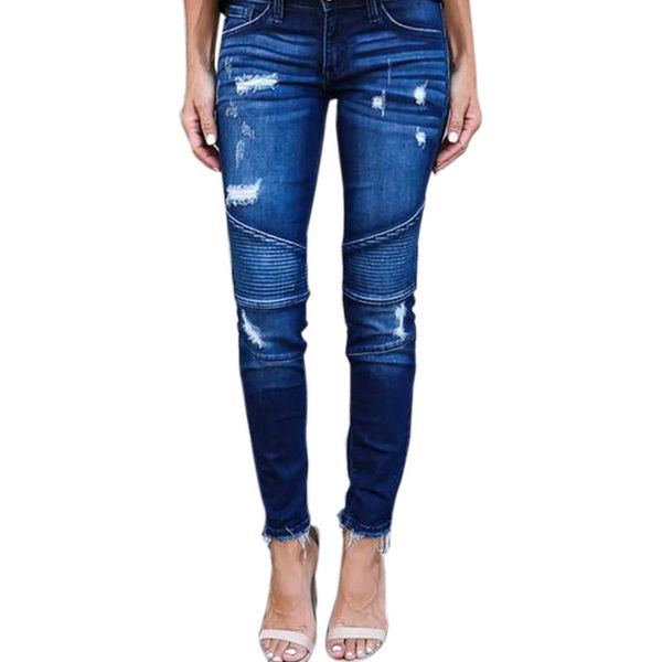 women's jeans women fashion frayed pleated stretchy pencil ladies casual washed feet pants denim trousers plus size, Blue
women's jeans women fashion frayed pleated stretchy pencil ladies casual washed feet pants denim trousers plus size, Blue