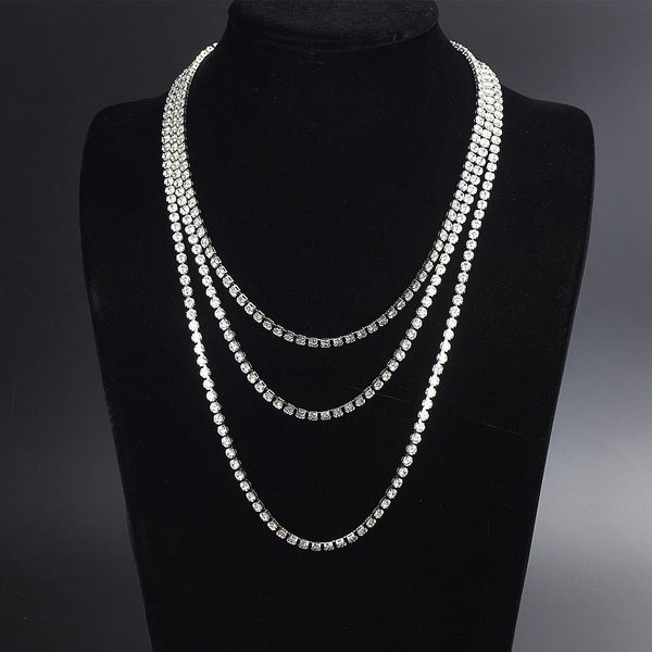 3mm/4mm stainless steel tennis chain cz cubic zircon link row choker hip hop necklace for men women, Silver
3mm/4mm stainless steel tennis chain cz cubic zircon link row choker hip hop necklace for men women, Silver