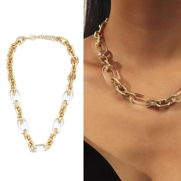 chains transparent resin double alloy necklace punk choker design twist women fashion jewelry gift, Silver
chains transparent resin double alloy necklace punk choker design twist women fashion jewelry gift, Silver