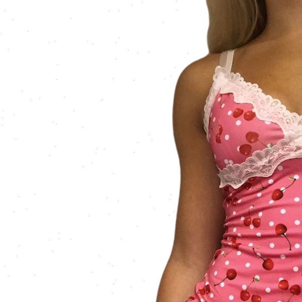 women dress womens bodycon mini cute cherry print spaghetti strap sleeveless lace patchwork cami good quality, Black;gray
women dress womens bodycon mini cute cherry print spaghetti strap sleeveless lace patchwork cami good quality, Black;gray