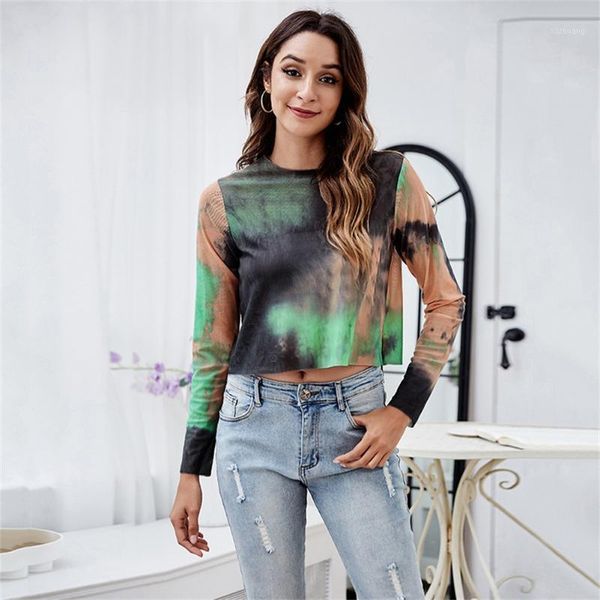 women's t-shirt greygem crop with long sleeve o neck tie dye printing fashion tshirt female summer casual short t-shirts, White
women's t-shirt greygem crop with long sleeve o neck tie dye printing fashion tshirt female summer casual short t-shirts, White