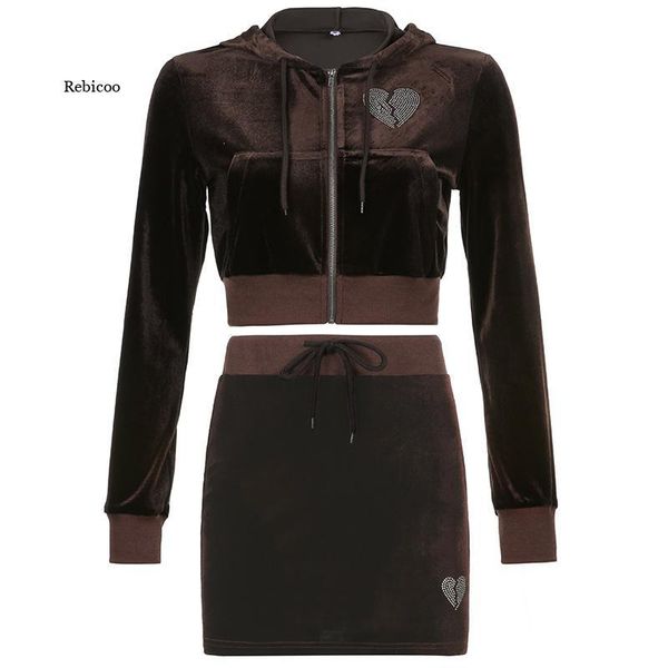 women's tracksuits 2-piece set of love diamond cardigan hooded short sweater + high-waist lace-up skirt fashion suit, Gray
women's tracksuits 2-piece set of love diamond cardigan hooded short sweater + high-waist lace-up skirt fashion suit, Gray