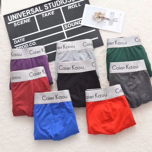 chercao underwear men's four corners solid color modal wide brim youth personality boxers, Black;white
chercao underwear men's four corners solid color modal wide brim youth personality boxers, Black;white
