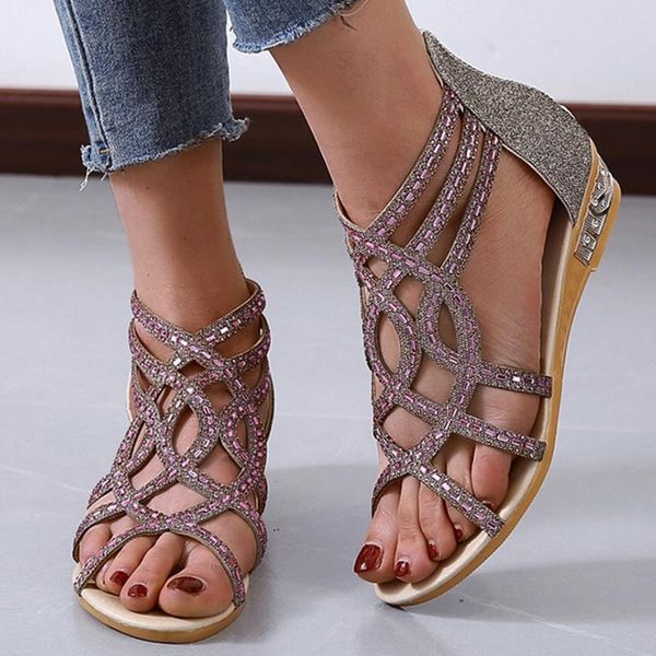 sandals 2021 women's sandal roman crystal wedges shoes summer women hollow out zipper back casual ladies sandalias mujer, Black
sandals 2021 women's sandal roman crystal wedges shoes summer women hollow out zipper back casual ladies sandalias mujer, Black