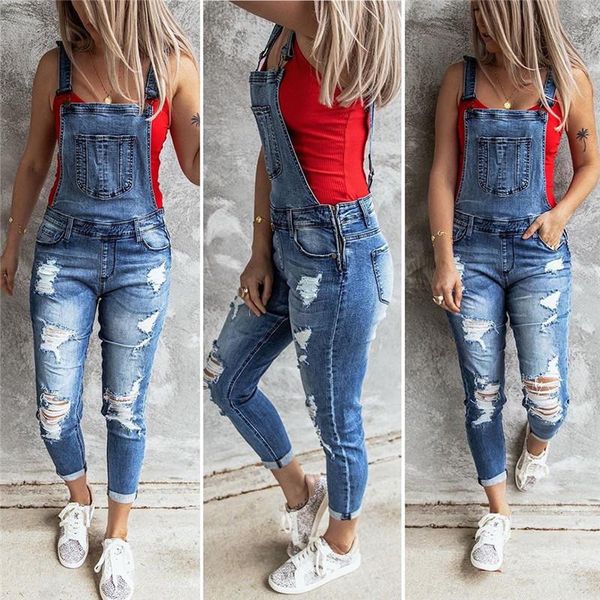 women's jeans 2021 summer fashion ripped stretch suspenders trousers ladies jumpsuits strapless off-shoulder, Blue
women's jeans 2021 summer fashion ripped stretch suspenders trousers ladies jumpsuits strapless off-shoulder, Blue