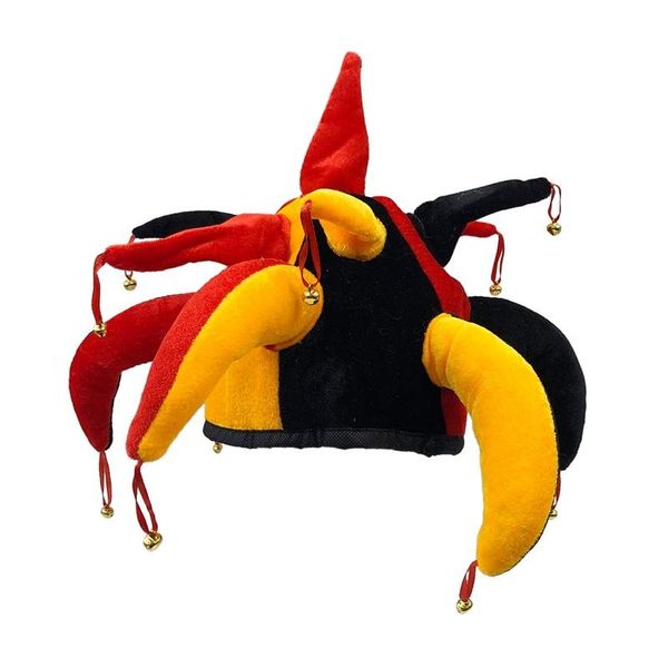 party hats colorful halloween clown hat with small bell carnival funny costume ball cap for football game
party hats colorful halloween clown hat with small bell carnival funny costume ball cap for football game