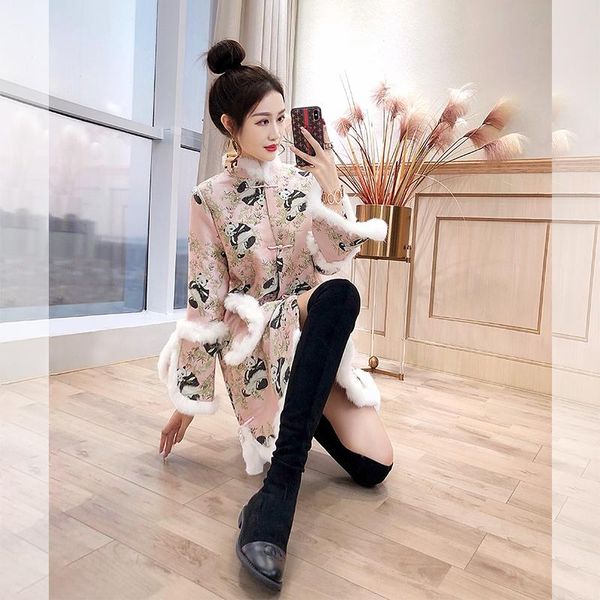 tang year dress women's chinese style autumn and winter young girl's thickened jacket cotton padded casual dresses, Black;gray
tang year dress women's chinese style autumn and winter young girl's thickened jacket cotton padded casual dresses, Black;gray