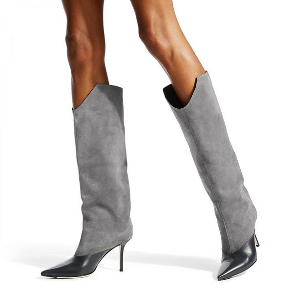 boots winter women grey black stitching pu fashion large size thin heels high heel middle knee genuine leather shoes woman
boots winter women grey black stitching pu fashion large size thin heels high heel middle knee genuine leather shoes woman