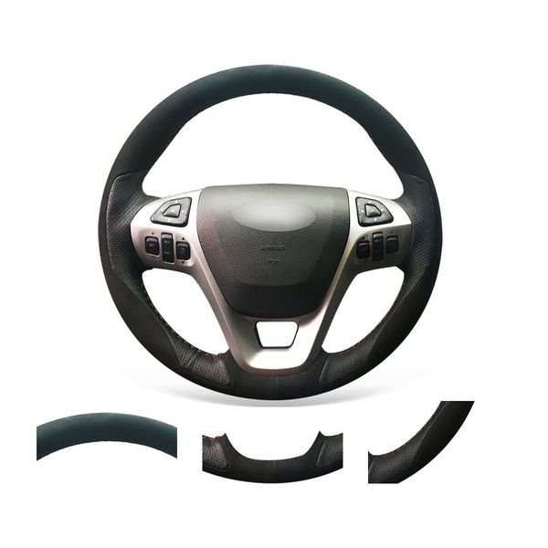 diy custom black genuine leather steering wheel cover for ford edge 2011-2014 explorer 2011-2019 / flex 2013-2019 taurus
diy custom black genuine leather steering wheel cover for ford edge 2011-2014 explorer 2011-2019 / flex 2013-2019 taurus