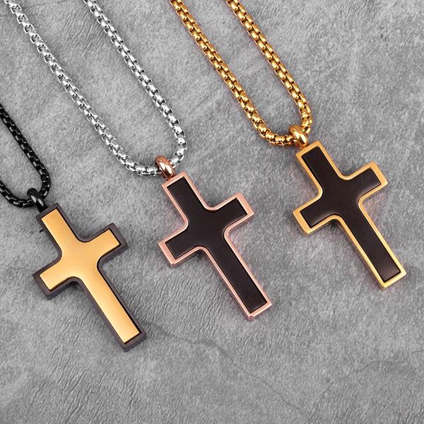 pendant necklaces stainless steel black gold cross long men pendants chain punk for boyfriend male jewelry creativity gift wholesale, Silver
pendant necklaces stainless steel black gold cross long men pendants chain punk for boyfriend male jewelry creativity gift wholesale, Silver