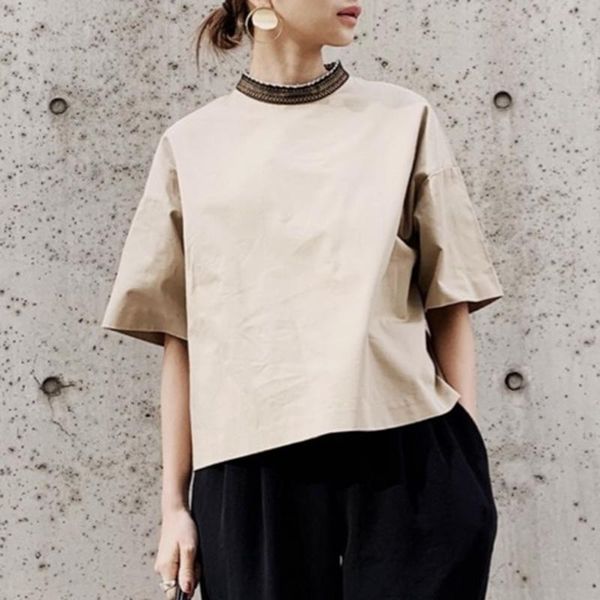women's blouses & shirts loose women casual korean japanese 2021 summer short sleeve fashion stand collar female tees lady, White
women's blouses & shirts loose women casual korean japanese 2021 summer short sleeve fashion stand collar female tees lady, White