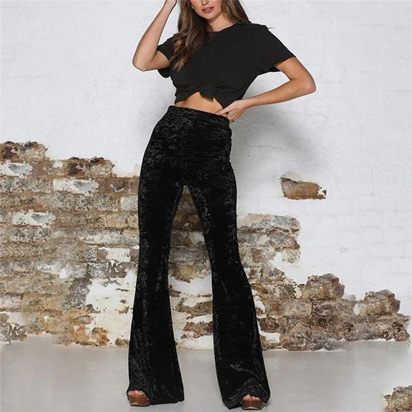 women's pants & capris high waist pantalon femme casual solid pleuche wide leg long trousers women palazzo mujer, Black;white
women's pants & capris high waist pantalon femme casual solid pleuche wide leg long trousers women palazzo mujer, Black;white
