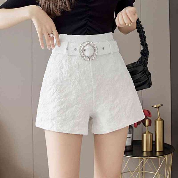 relief waist temperament high straight womens shorts solid color belt fashion tide spring summer, White;black
relief waist temperament high straight womens shorts solid color belt fashion tide spring summer, White;black