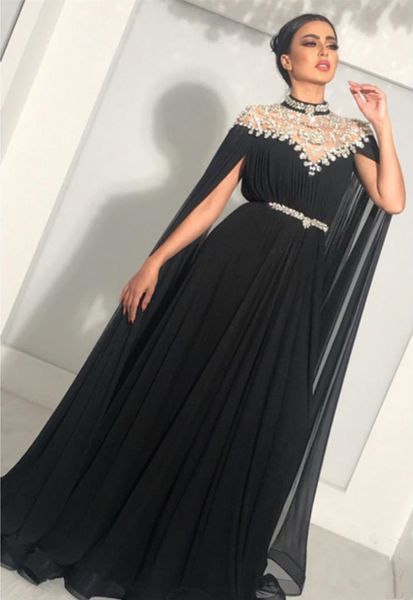 black chiffon african evening dresses with flutter sleeves beaded high collar prom dress a line long party formal vestidos, Black;red
black chiffon african evening dresses with flutter sleeves beaded high collar prom dress a line long party formal vestidos, Black;red