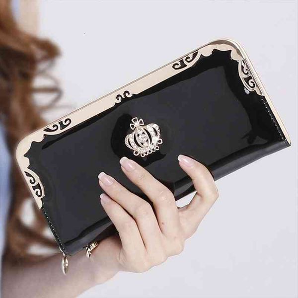 women wallets crown fashion long leather card holder classic female purse zipper wallet for, Red;black
women wallets crown fashion long leather card holder classic female purse zipper wallet for, Red;black