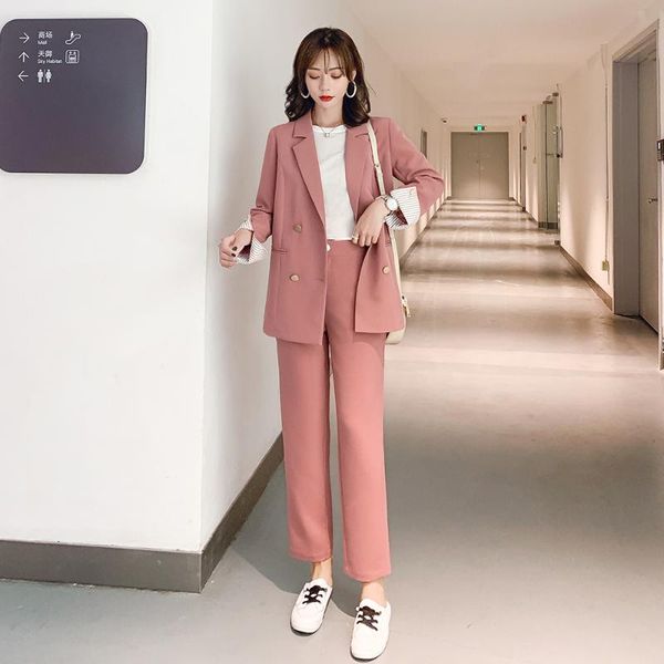 women's suits & blazers autumn fashion casual temperament slim small suit wide leg pants two-piece blazer set pink, White;black
women's suits & blazers autumn fashion casual temperament slim small suit wide leg pants two-piece blazer set pink, White;black