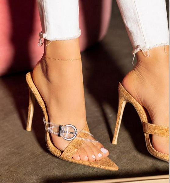 slippers lanlojer transparent pvc sandals cross strap high heels pumps pointed toe shoes ladies, Black
slippers lanlojer transparent pvc sandals cross strap high heels pumps pointed toe shoes ladies, Black