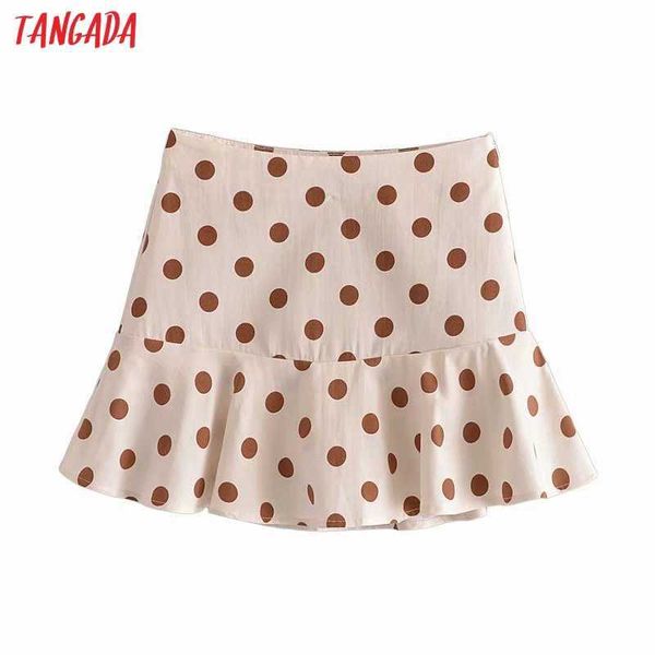 tangada women ruffles dots print skirts faldas mujer zipper french style female mini skirt 3h528 210609, Black
tangada women ruffles dots print skirts faldas mujer zipper french style female mini skirt 3h528 210609, Black