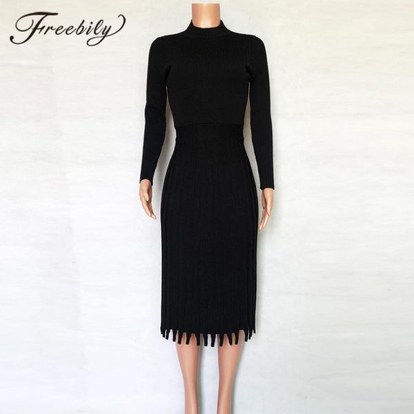 casual dresses women winter knitted dress o neck female elegant vintage simple solid black long sleeve pleated bodycon sweatshirt, Black;gray
casual dresses women winter knitted dress o neck female elegant vintage simple solid black long sleeve pleated bodycon sweatshirt, Black;gray