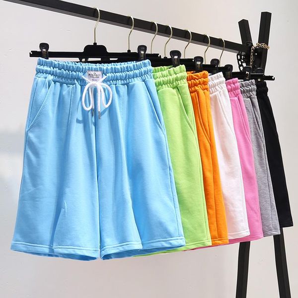women's shorts summer sports women fashion casual high waist knee length female quality elastic wide leg short pants, White;black
women's shorts summer sports women fashion casual high waist knee length female quality elastic wide leg short pants, White;black