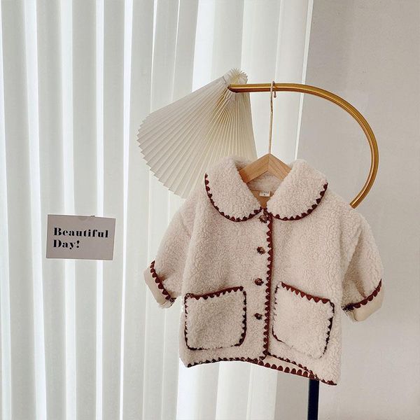 jackets winter children kids solid lamb wool thick fleece long sleeve lapel collar casual girls outerwear coats casaco, Blue;gray
jackets winter children kids solid lamb wool thick fleece long sleeve lapel collar casual girls outerwear coats casaco, Blue;gray