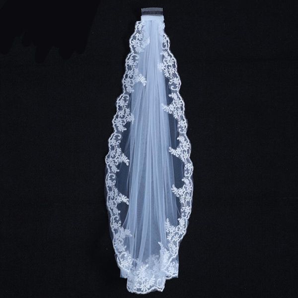 bridal veils 1t short tulle white wedding lace edge with comb ivory for bride mariage womens accessories sotck, Black
bridal veils 1t short tulle white wedding lace edge with comb ivory for bride mariage womens accessories sotck, Black