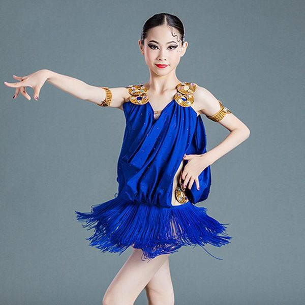 stage wear 2021 latin dance competition dress girls blue rhinestone high end costume cha samba rumba fringe, Black;red
stage wear 2021 latin dance competition dress girls blue rhinestone high end costume cha samba rumba fringe, Black;red