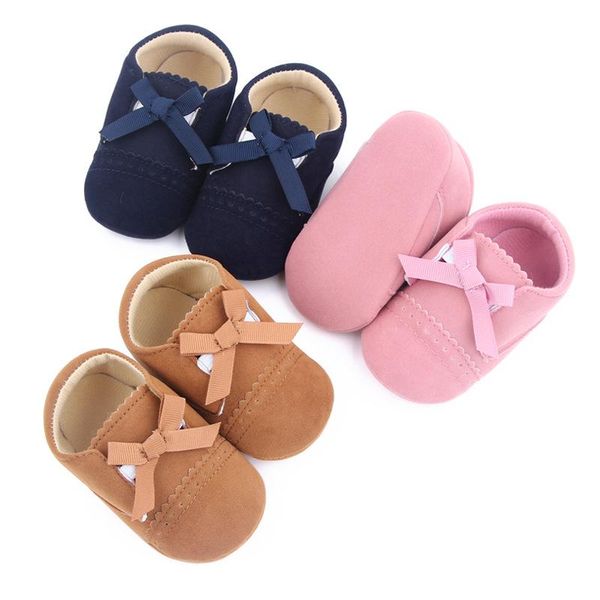 first walkers solid color bron baby girls princess shoes soft sole toddler crib