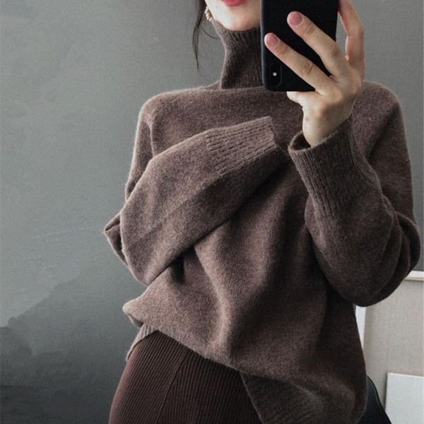 women's sweaters women turtleneck wool sweater autumn winter oversize warm pullovers long sleeve loose jumper, White;black
women's sweaters women turtleneck wool sweater autumn winter oversize warm pullovers long sleeve loose jumper, White;black