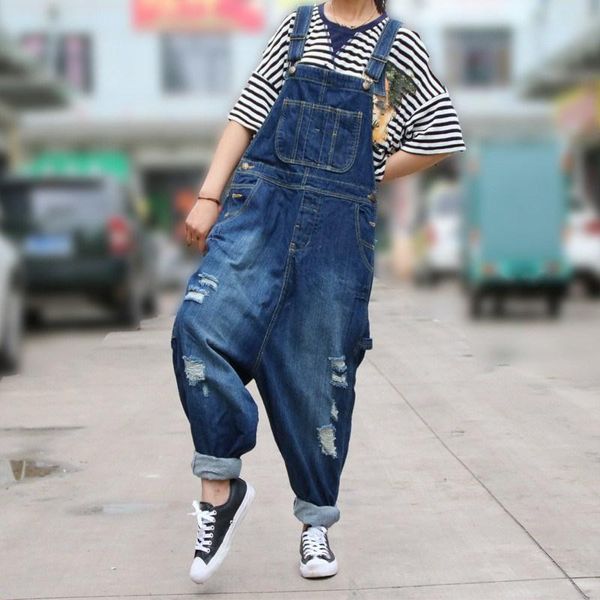 women's jumpsuits & rompers women ripped jean jumpsuit casual harem pants denim hole loose boyfriend wide leg overalls, Black;white
women's jumpsuits & rompers women ripped jean jumpsuit casual harem pants denim hole loose boyfriend wide leg overalls, Black;white
