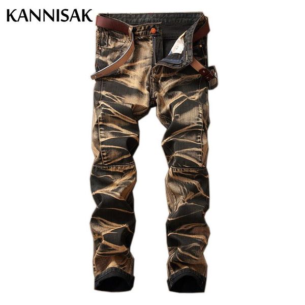 men's jeans kannisak men retro style patchwork distressed denim pants straight full length trousers autumn winter slim fit 2021, Blue
men's jeans kannisak men retro style patchwork distressed denim pants straight full length trousers autumn winter slim fit 2021, Blue
