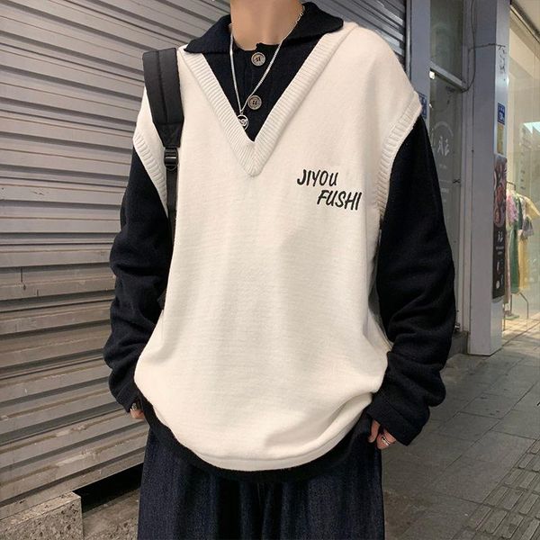 men's sweaters inxyz autumn winter fashion trend fake two sweater casual oversize retro style pullover women's warm top, White;black
men's sweaters inxyz autumn winter fashion trend fake two sweater casual oversize retro style pullover women's warm top, White;black