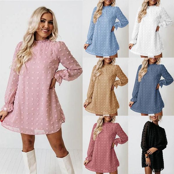 casual dresses 2021 autumn winter lace collar bubble sleeve chiffon embroidered wool ball dress women's, Black;gray
casual dresses 2021 autumn winter lace collar bubble sleeve chiffon embroidered wool ball dress women's, Black;gray