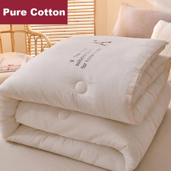 comforters & sets 1 pc pure cotton white comforter bedding satin strip luxury soft home textile beddings winter summer 220x230cm king
comforters & sets 1 pc pure cotton white comforter bedding satin strip luxury soft home textile beddings winter summer 220x230cm king