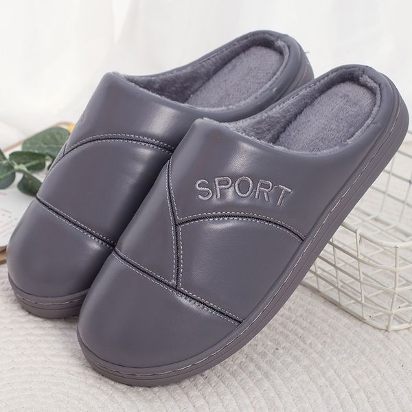 leather home slippers for men winter warm plush slippers bedroom pu leather men/women house indoor shoes big size 45, Black
leather home slippers for men winter warm plush slippers bedroom pu leather men/women house indoor shoes big size 45, Black