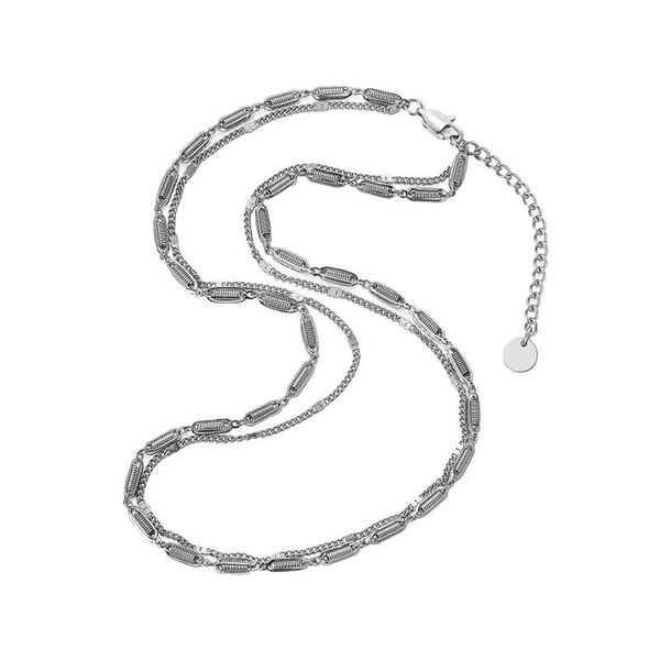 chains simple classic personality punk double-layer titanium steel necklace cuban hip-hop trend wild street lovers gift jewelry, Silver
chains simple classic personality punk double-layer titanium steel necklace cuban hip-hop trend wild street lovers gift jewelry, Silver