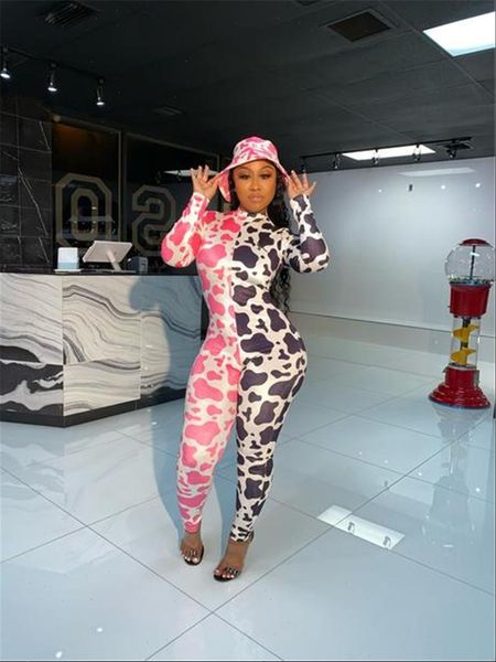 cow pattern print patchwork one women jumpsuit piece deep v neck long sleeve zip up club streetwear, Black;white
cow pattern print patchwork one women jumpsuit piece deep v neck long sleeve zip up club streetwear, Black;white