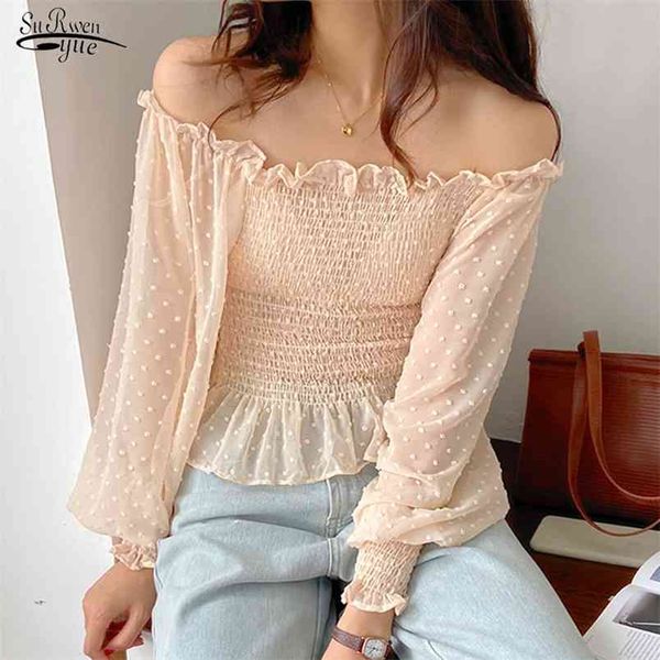 blusas chemise women blouse autumn long sleeve shirt sweet fairy mesh off-shoulder lantern slim clothing 10221 210421, White
blusas chemise women blouse autumn long sleeve shirt sweet fairy mesh off-shoulder lantern slim clothing 10221 210421, White