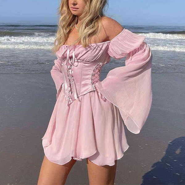 2022 lace cross solid flared sleeve dress spring chic party evening dress summer vintage elegant a-line slim women dress y1204, Black;gray
2022 lace cross solid flared sleeve dress spring chic party evening dress summer vintage elegant a-line slim women dress y1204, Black;gray
