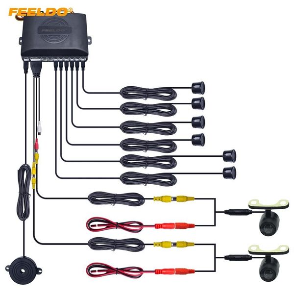 car rear view cameras& parking sensors feeldo 1set 6-sensor sensor with 2pcs mini camera dual visual rearview video backup radar system #ct-
car rear view cameras& parking sensors feeldo 1set 6-sensor sensor with 2pcs mini camera dual visual rearview video backup radar system #ct-